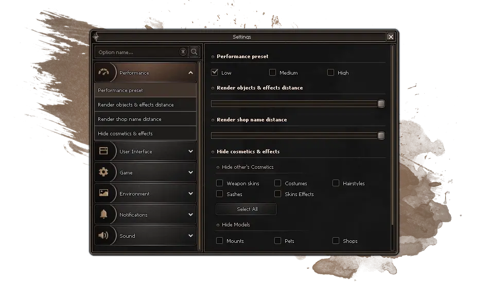 Options UI